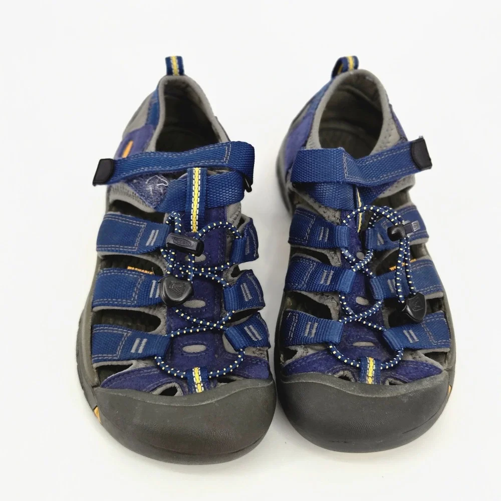 KEEN Newport H2 Blue Yellow Waterproof Hiking Trails Sandals Shoes Kids Size 4